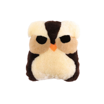 Huxford Grove Sheepskin Pet Owl Cushion Decorative Pillow 35x40cm - Beige