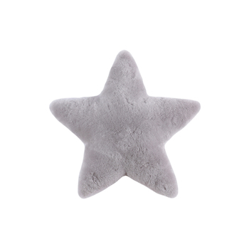Huxford Grove Sheepskin Star Cushion Decorative Pillow 45cm - Grey