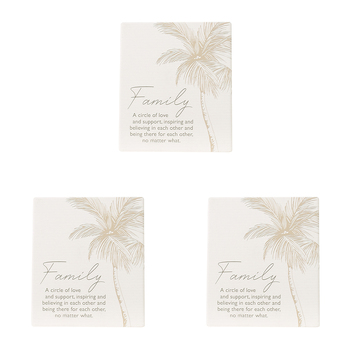 3PK Splosh Coast Ceramic Family Verse Plaque w/ Stand & Hanging Hook 12x14cm