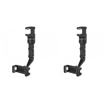 2PK Laser Car/Truck Phone Holder Rear Vision Mirror Mount - Black