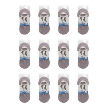 12PK Cosy Threads Breathable Non-Slip No Show Silicone Socks Pair Assorted