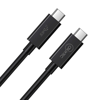 Cruxtec 1m USB-C to USB-C Cable for Syncing & Charging Cable - Black