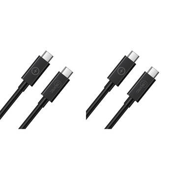 2PK Cruxtec CTC-2HW-2MBK Male USB-C Data Sync/Charging Cable Cord 2m/240W Black