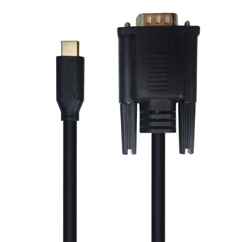 Cruxtec USB-C Male to VGA Male Cable 2m Black