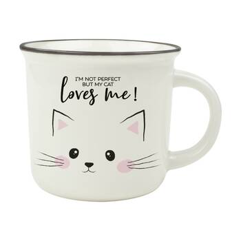 Legami Cup Puccino Bone China Mug Cat Printed Design 350ml Large Gift Idea