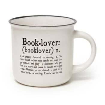 Legami Cup Puccino Bone China Mug Book Lover Printed Design 350ml Large Gift