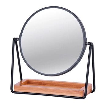Clevinger 22cm Round Makeup Mirror Milan w/ Bamboo Tray