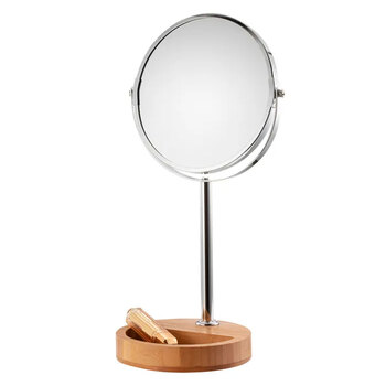 Clevinger Makeup Mirror Verona Chrome w/ Bamboo