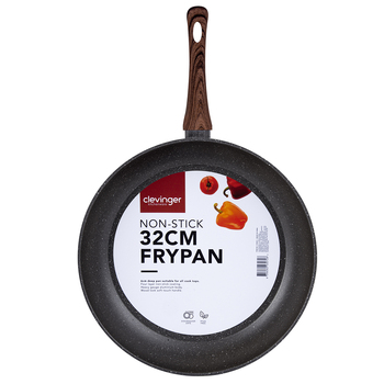 Clevinger 32cm 4 Layer Round Non-Stick Frypan - Black