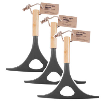 3PK Clevinger Eco Cleaning Bamboo Window Squeegee