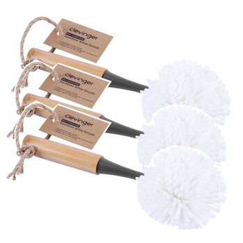 3PK Clevinger Eco Cleaning Bamboo Wine Brush