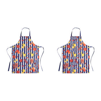 2PK Porto Valentina Cotton Apron Home Cooking/Baking Bib 20cm
