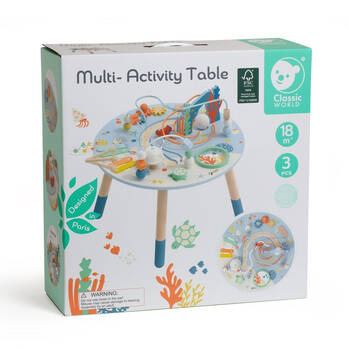 Classic World Wooden Multi-Activity Table for Children and Toddlers 18M+