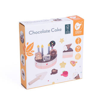 19pc Classic World Childrens Chocolate Cake Pretend Playset 2Y+
