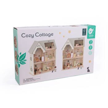 31pc Classic World Children's Wooden Cozy Cottage Pretend Playset 3Y+