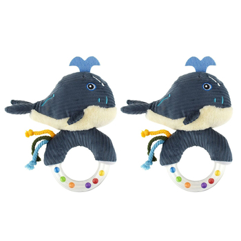 2PK Koala Dream Snuggle Buddy Splashy Whale Ring Rattle 0y+
