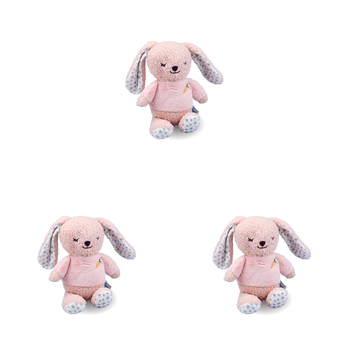 3PK Koala Dream Snuggle Buddy Berry Bunny Jiggler Baby Toy - Pink 0M+
