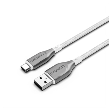 Cygnett Armoured USB-C to USB-A Charger & Data Sync Cable 1M - White