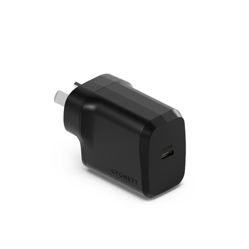Cygnett PowerPlus 20W USB-C Wall Apple iPhone Charger Adapter - Black