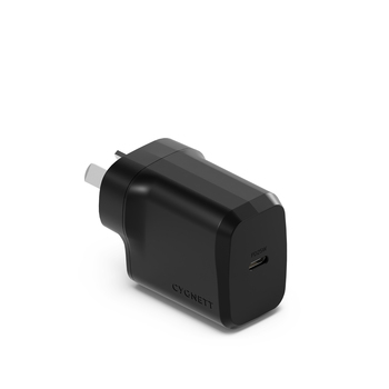 Cygnett PowerPlus 25W GaN USB-C Wall Samsung Charger Adapter - Black
