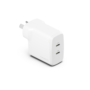 Cygnett PowerPlus 35W USB-C Dual Ports Wall Charger - White