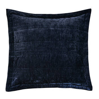 Bianca Cyrano Indigo Polyester Velvet European Pillowcase Soft Cushion 65x65cm