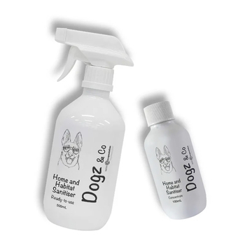 Dogz & Co Pet Home Habitat Cleaning Sanitiser Concentrate 100ml w/Spray Bottle