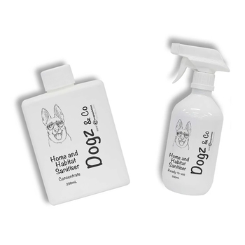 Dogz & Co Pet Home Habitat Cleaning Sanitiser Concentrate 250ml w/Spray Bottle