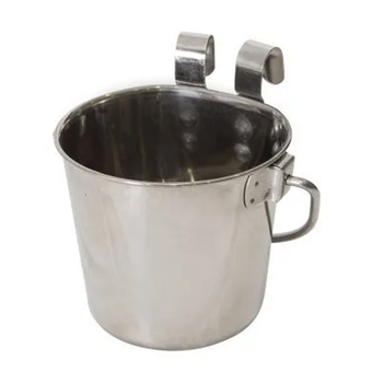 2L Flat Back Stainless Steel Bucket 
