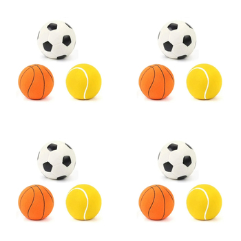 12pc Paw Play High Bounce Balls Dog Interactive Play Toy 6cm