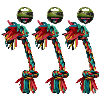 3PK Paw Play 36cm Stretch Rope Bone