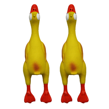 2PK Paw Play 23cm Latex Chicken