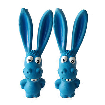 2PK Paw Play 17cm Blue Latex Donkey Toy