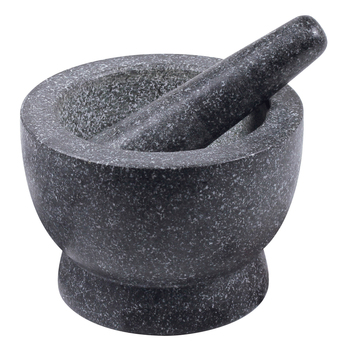 Davis & Waddell Traditional Granite Mortar & Pestle 17x12cm - Grey