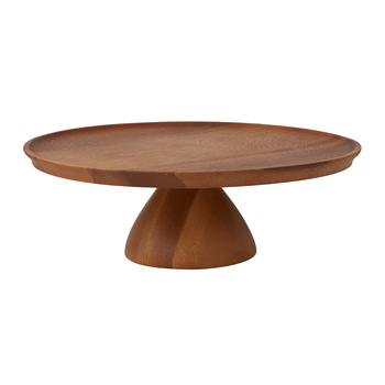 Davis & Waddell Acacia Wood Footed Cake Stand Natural 30x30cm - Brown