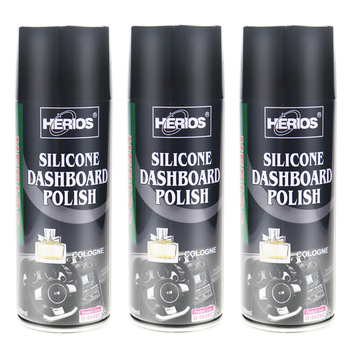 3PK Herios 450ml Dashboard Polish Wax Car Interior Cleaner Cologne Scent