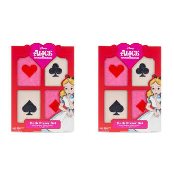 2PK Disney Alice in Wonderland Bath Fizzer Set Red Raspberry & Honeydew