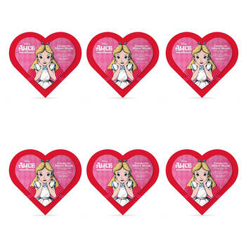 6PK Disney Alice in Wonderland Cosmetic Skincare Sheet Mask Raspberry