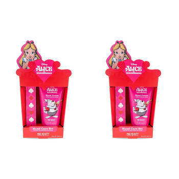 2PK Disney Alice in Wonderland Hand & Nail Care Duo 75ml Red Raspberry/Honeydew
