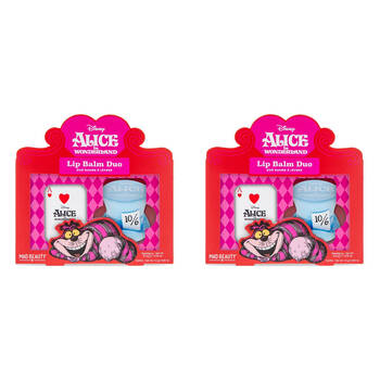 2PK Disney Alice in Wonderland Tinned Lip Balm Duo Raspberry & Vanilla