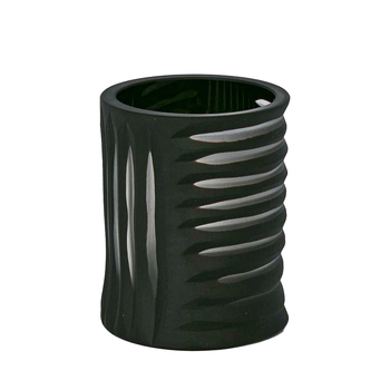 Belle Hollis Glass Flower Vase Home Decor Small 12cm - Black