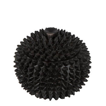 Belle Polyresin Decorative Spike Bowl Large 18x18cm - Black