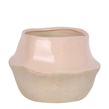 Belle Sarol Ceramic Flower Pot/Planter Large 22cm Home Decor - Blush