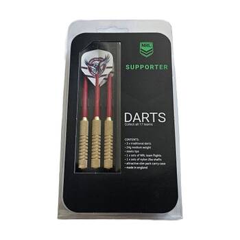 3pc NRL Darts Manly Sea Eagles Team Design Flights & Shafts Case Included