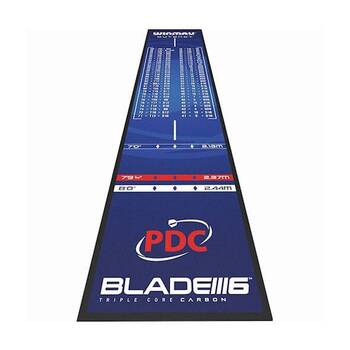 Winmau Outshot Soft Feel Check Out Dart Mat with Non Slip PVC Blue