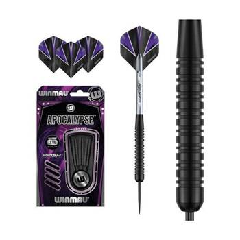 3pc Winmau Apocalypse Black Brass Darts 19 Gram New Design Wd1206 Purple