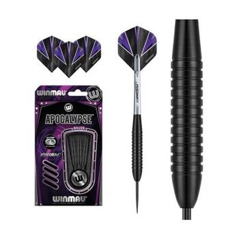 3pc Winmau Apocalypse Black Brass Darts 19 Gram New Design Wd1206 Purple