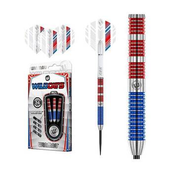 3pc Winmau Wildcats 90% Tungsten Alloy Darts 24 Gram New Design Wd1467 White