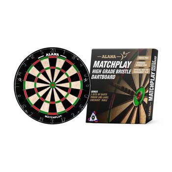 Alana Match Play Bristle Round Wire Spider Dartboard w/ 2 Sets Brass Darts