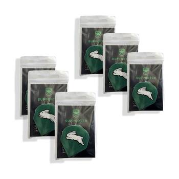 6x 3pc NRL Dart Flights Rabbitohs South Sydney Team Metronic Pack England Made